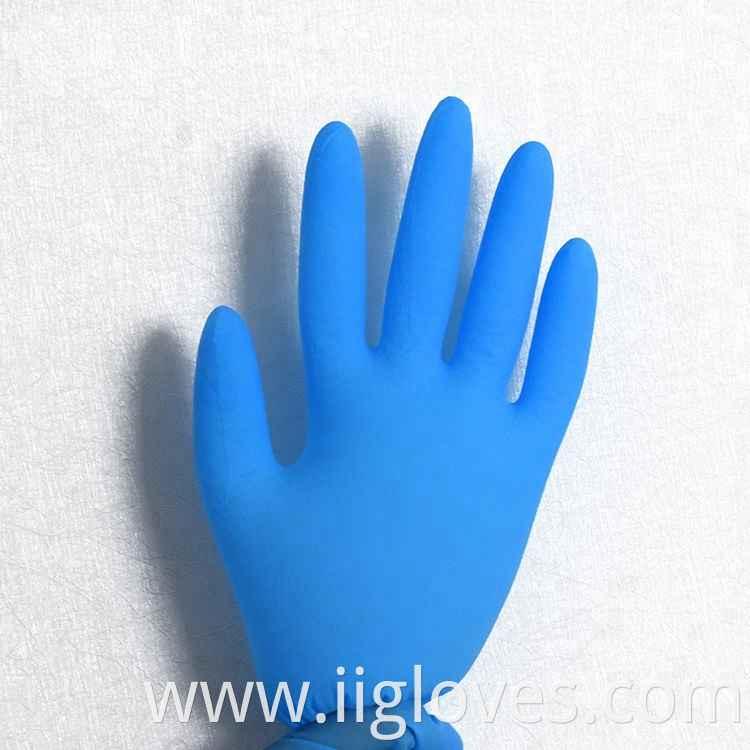 Great Quality Factory Direct Sale 100pcs Box Waterproof Food Processing Blue Nitrile Gloves